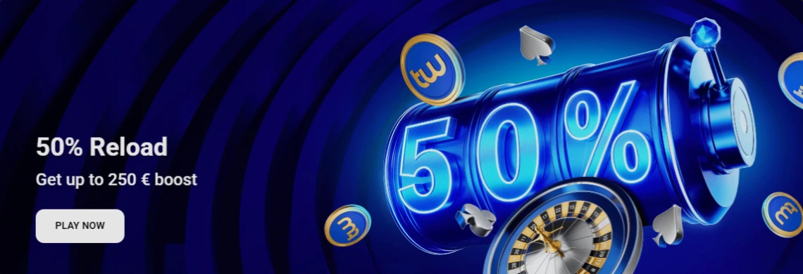 Twin Casino Australia - 50% Reload